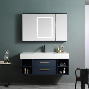 China Modern Wall Mounted Bathroom Cabinet Group Sink Hotel Bathroom Furniture Custom wholesale