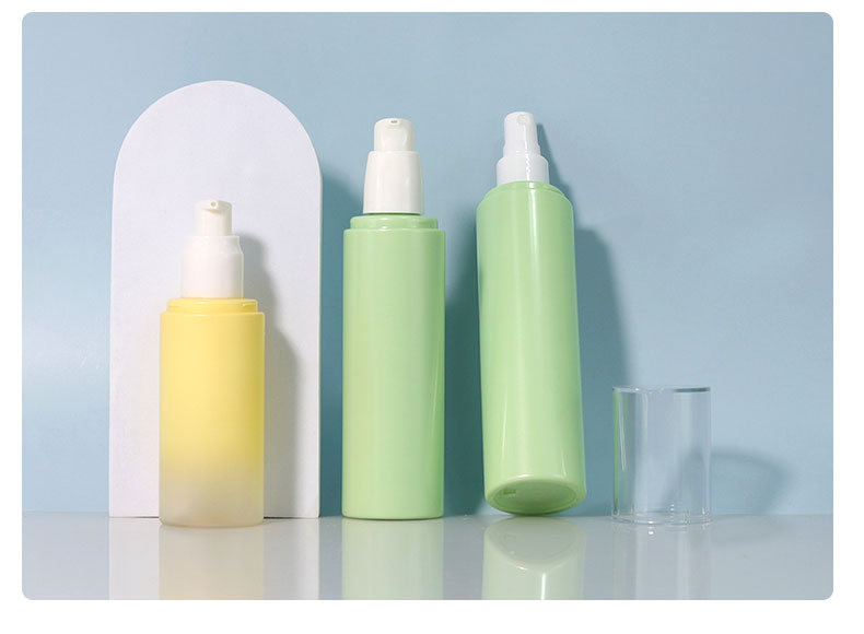 120ml 150ml Lotion Pump Bottle , Empty Plastic Bottles Silk Screen Printed For Makeup Tools