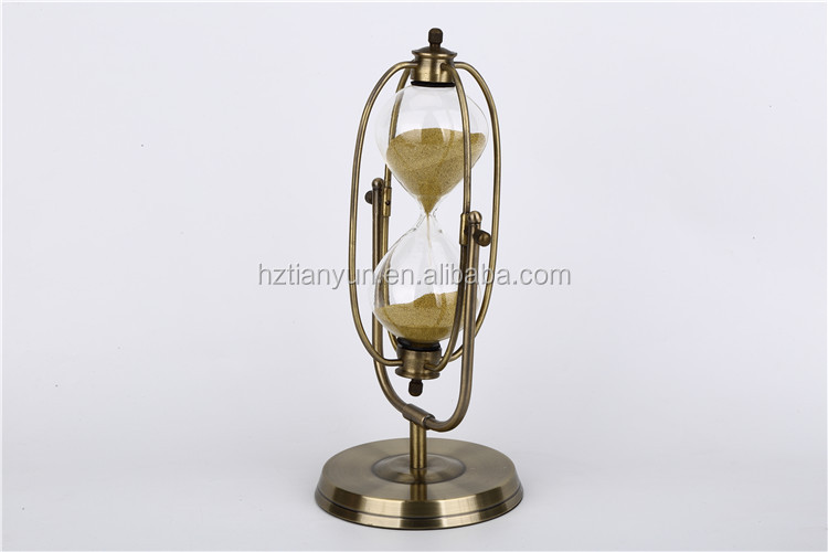 Blown Vintage Hourglass Sand Clock 5 Minute - 60 Minute Folk Art Style