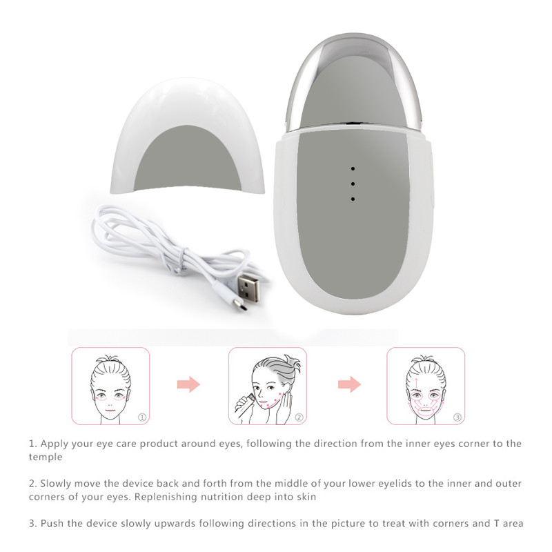 Wireless Ionic Heated Warm Eye Massager Rechargeable Multi Function