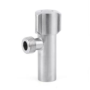 China NPT Thread Household Fixtures SS304 Brushed Angle Valve Quarter Turn wholesale