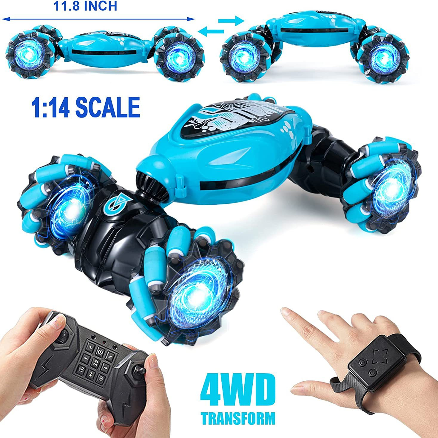 Twisted Car Lighting Music Stunts Climbing Car with Gesture Sensing Control and Remote