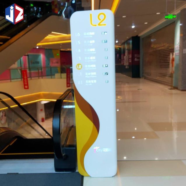 Shopping Mall Wayfinding Signage High Brightness Illuminated Sign Board