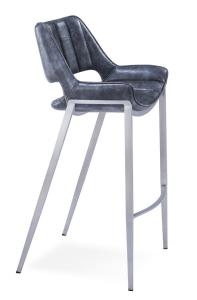 China 201 Brushed Stainless Steel Frame 76cm High Top Bar Chairs wholesale