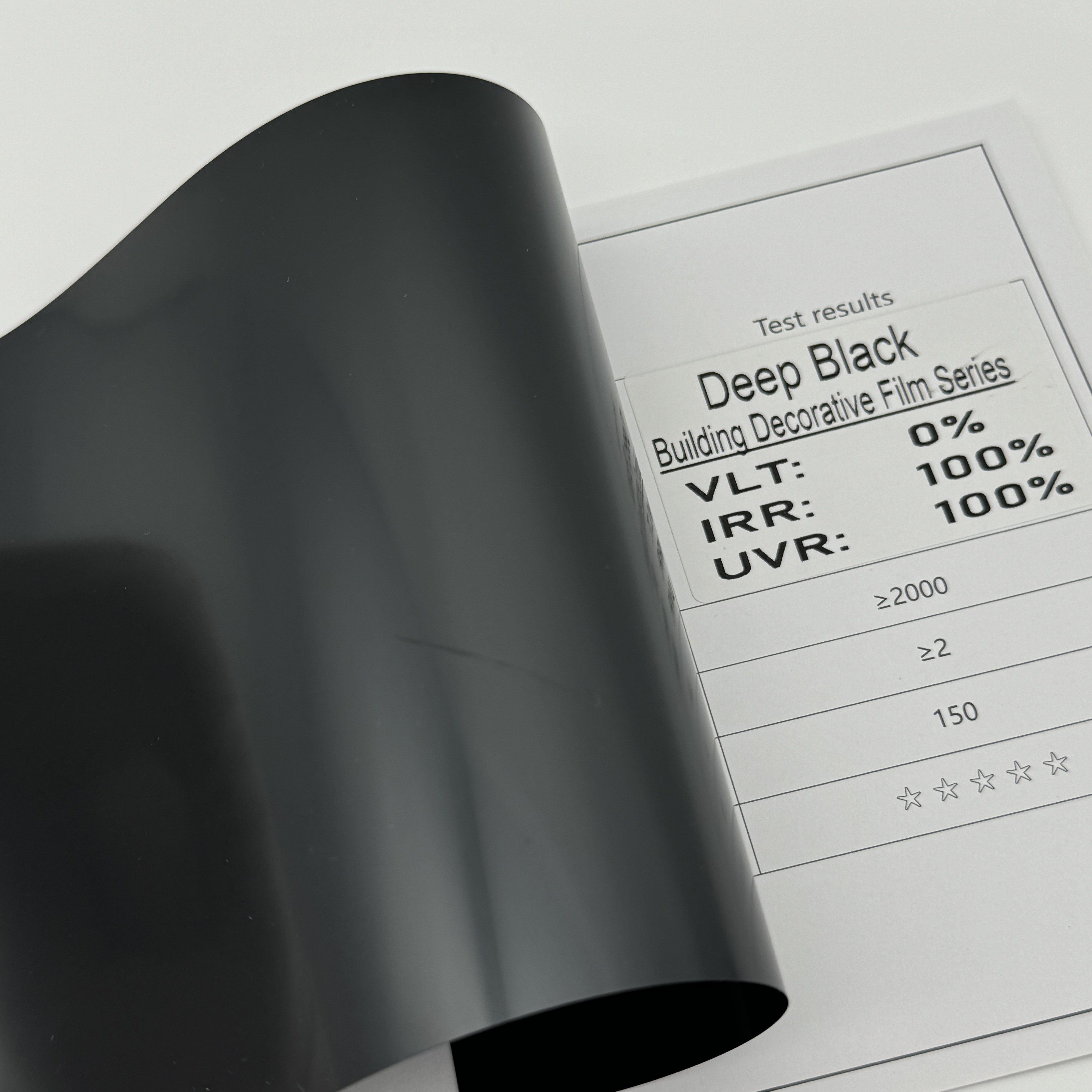 Deep Black Office Building Window Tinting UV Rejection Skin Care Building Tinted Film