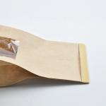 Food Grade Printed Paper Bags / Kraft Paper Bag Recycled Brown Color For Takeout