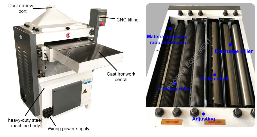 MB206E Wood Spiral Cutting Head Machine for Planning Boards Surface Automatic Planer