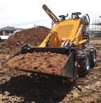 17.15kw Walk Behind Skid Steer Loader With Lawn Aerator Attachments