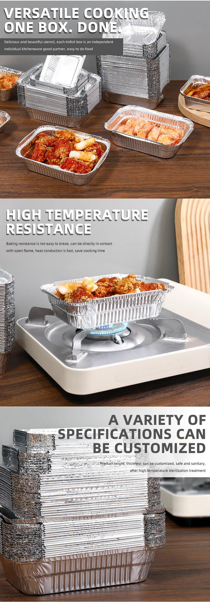 Aluminum Foil Container For Airline Meal Packaging Solution With OEM Service