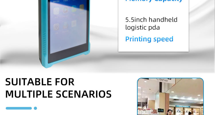 Stocked Handheld Android Pda with Barcode Scanner Fingerprint Reader and Thermal Printer