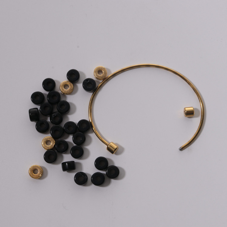 18.5cm Handmade Beaded Bangles , 30g brown Tiger Eye Bangle