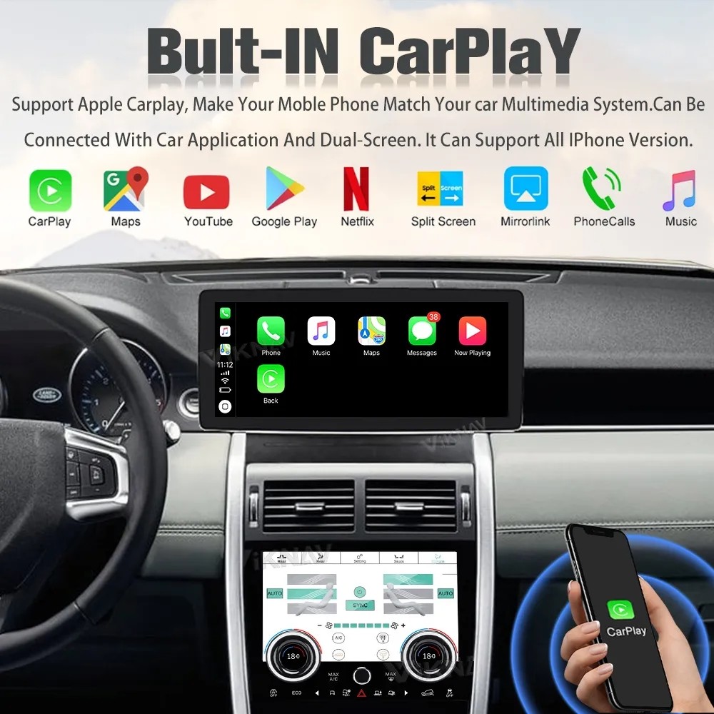 12.3 Inch Screen Stereo For 2015-2019 Range Rover Discovery Sport L550 128G Navigation GPS Multimedia Player Carplay