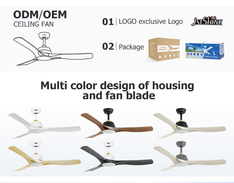 Pure Copper Motor LED Ceiling Fan with Remote Control and App Control Modern Design