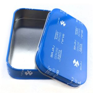 China Rectangular Practical Custom Tin Box Electronics Packaging Cans Offset Printing wholesale
