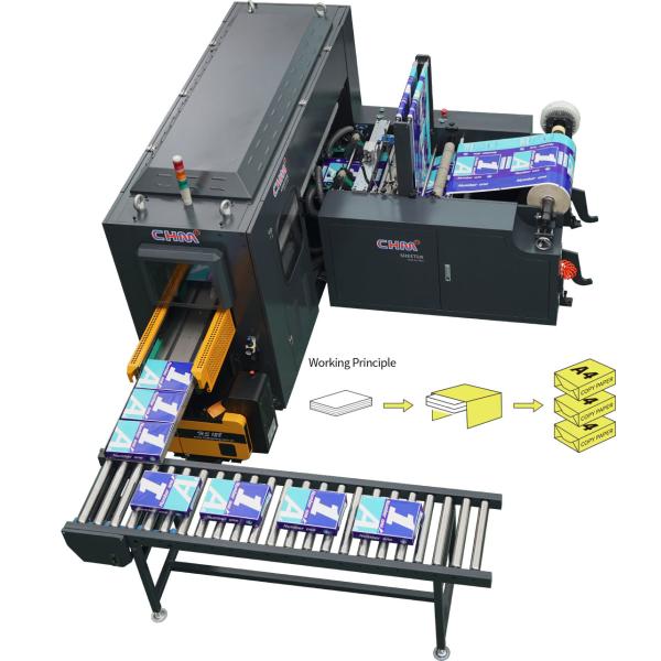 PLC Servo Controlled A4 Paper Cutting and Packing Machine with 40 Packs/Minute Speed and 220V/380V Power Supply