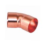 Red Copper Refrigeration Pipe Fittings 45 Degree Elbow For Cooling Plumbing