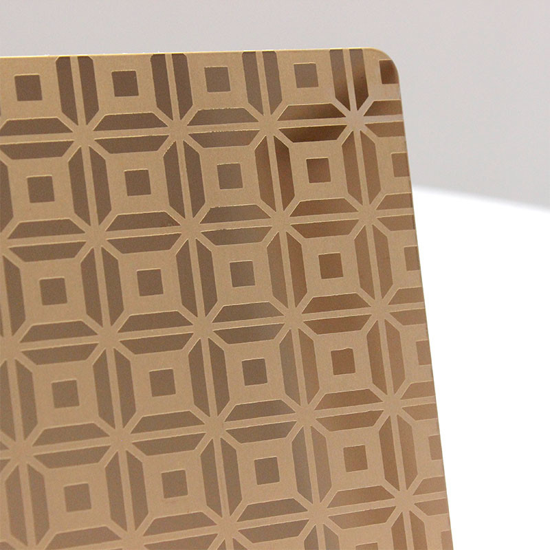 STS 304 stainless steel plates 201 Cold Rolled Mirror Rose Gold Etched 316 SS Sheet For Decoration