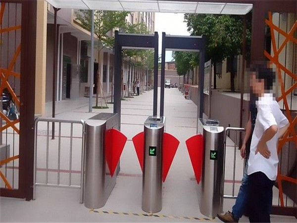 Entrance Security Flap Barrier Gate Pedestrian Turnstile With IR Sensors