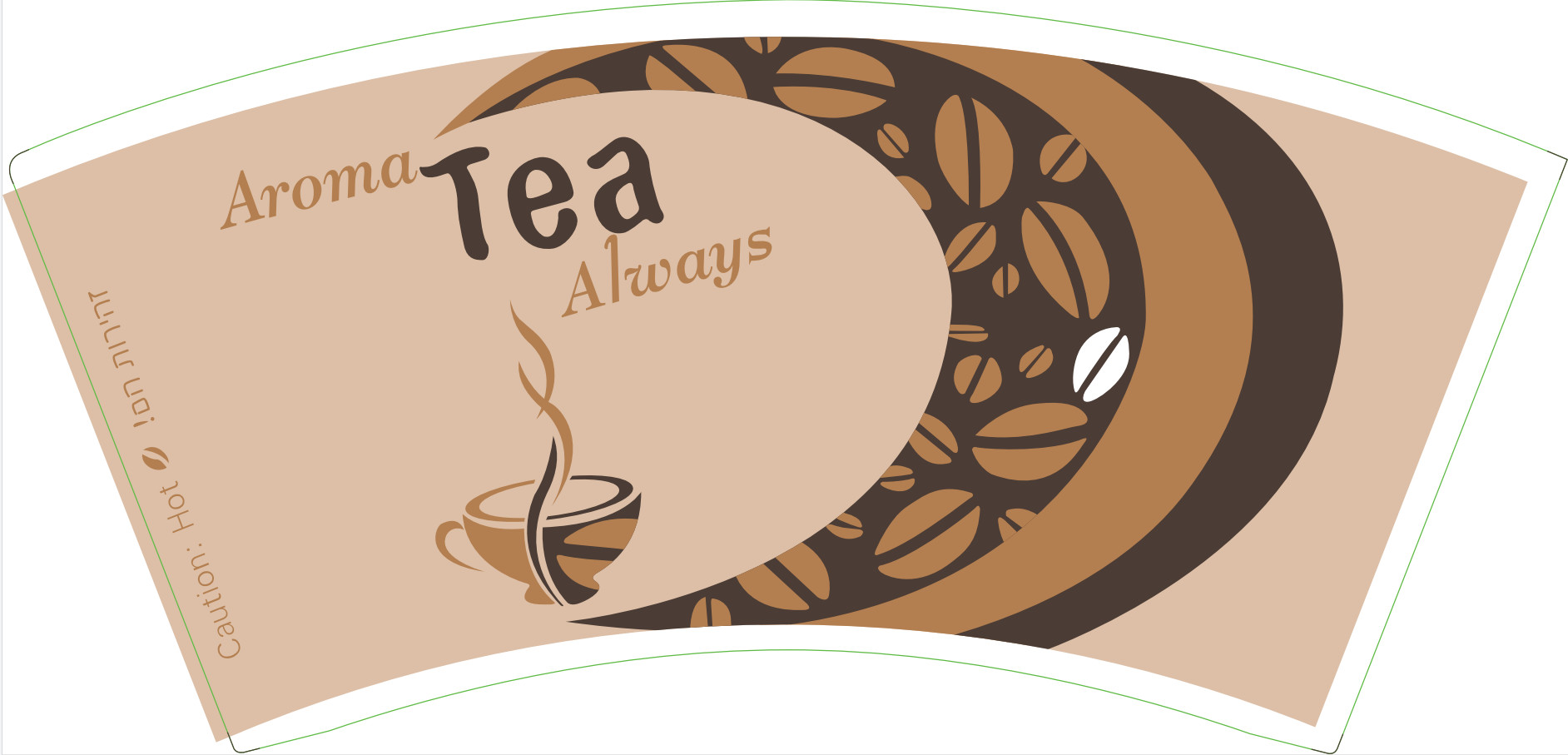 Biodegradable Paper Cup Fan Cuatom Size And Color PE Coated For Coffee Cup