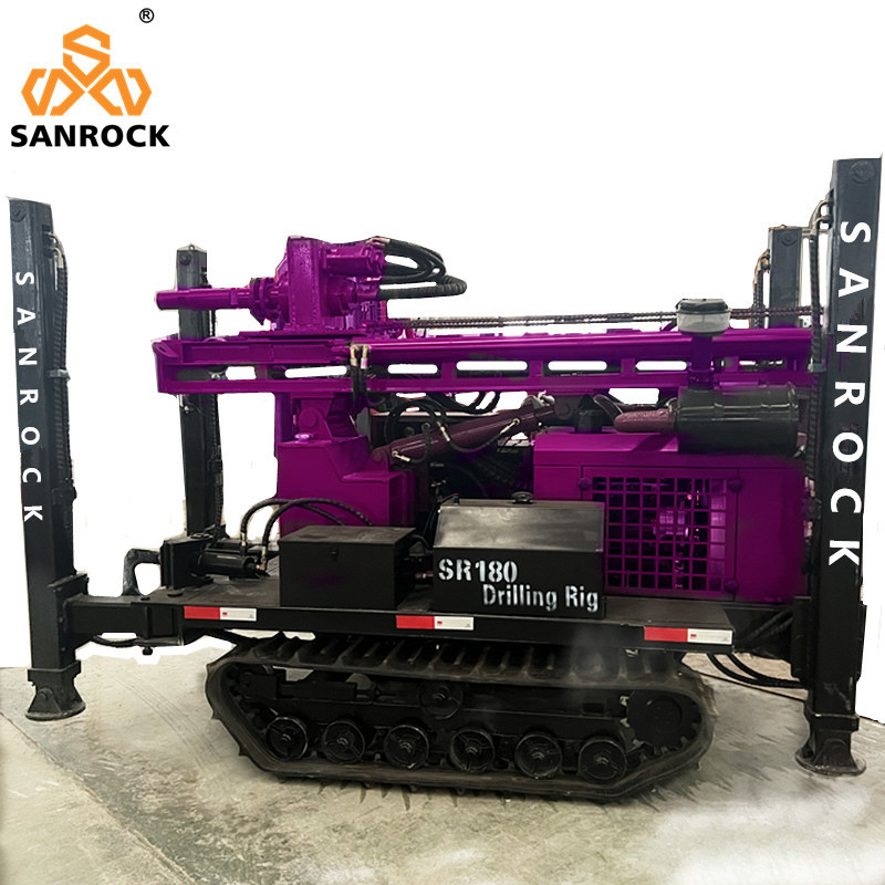 Full Hydraulic Well Drilling Equipment Rotary Borehole 180m Deep Water Well Drilling Rig