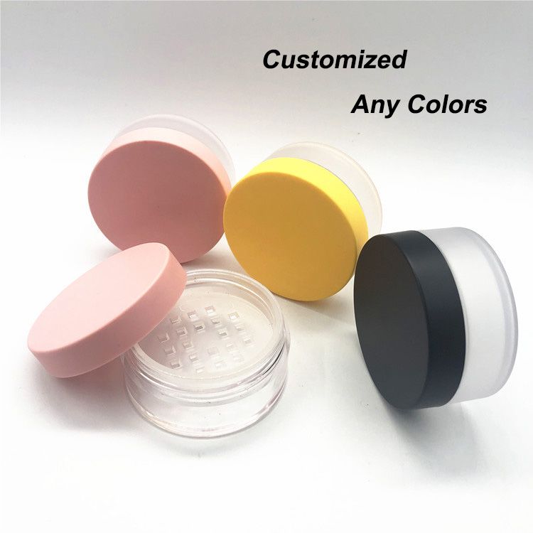 Acrylic 5g 10g 15g 20g 30g Clear Loose Powder Jar Container with Black Lid Customized Colors Eco Friendly Industrial Cosmetic