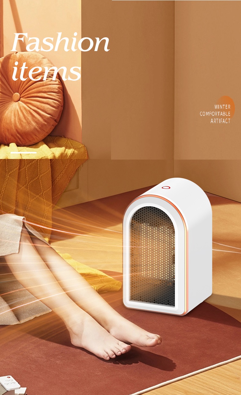 Battery Powered 1200W PTC Mini Portable Room Electric Fan Heater Fast Winter Heating