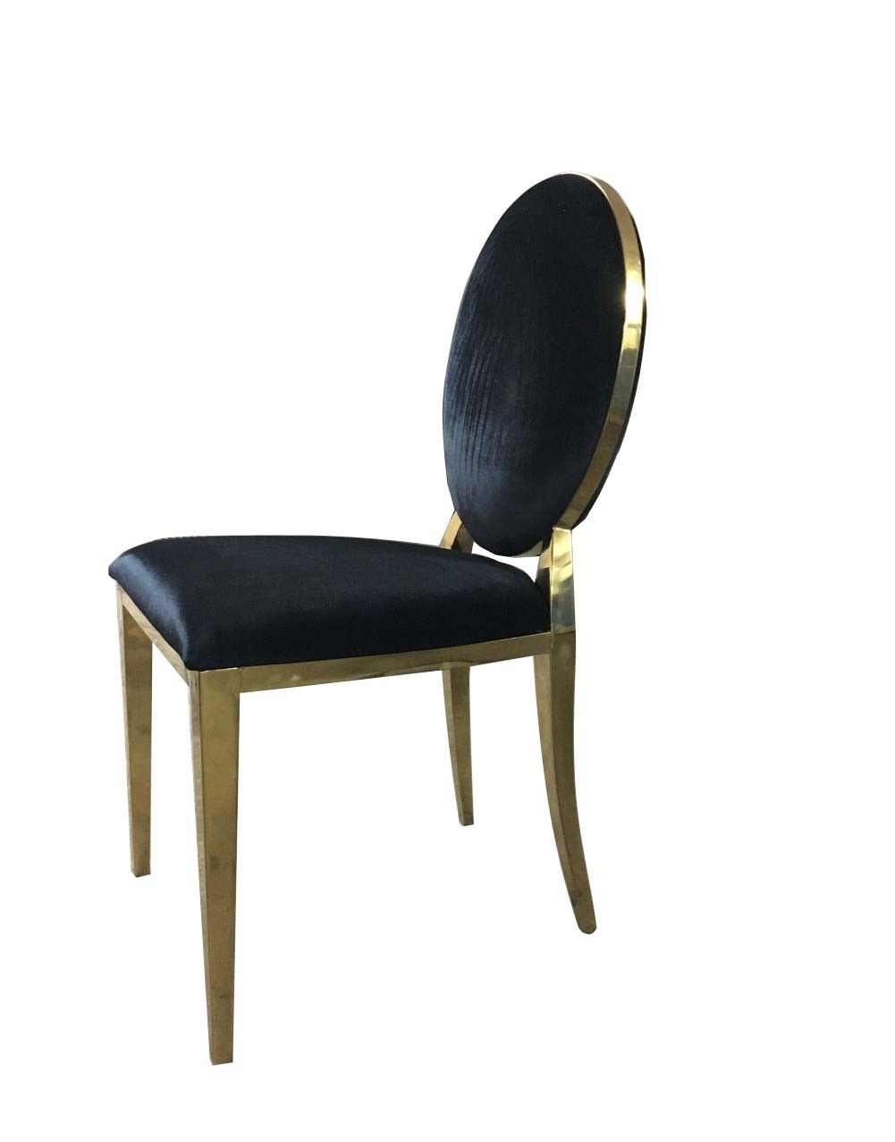 Gold Wedding Dining Chairs Stainless Steel Stackable Banquet Chair