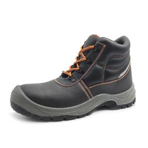 China Anti Impact Industrial Safety Boots S1P / S3 Black Leather Work Boots wholesale