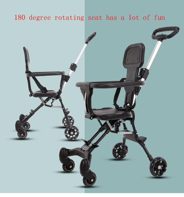 20KG Load Bearing Carbon Steel Children's Stroller Two-Way Seat and Easy Folding