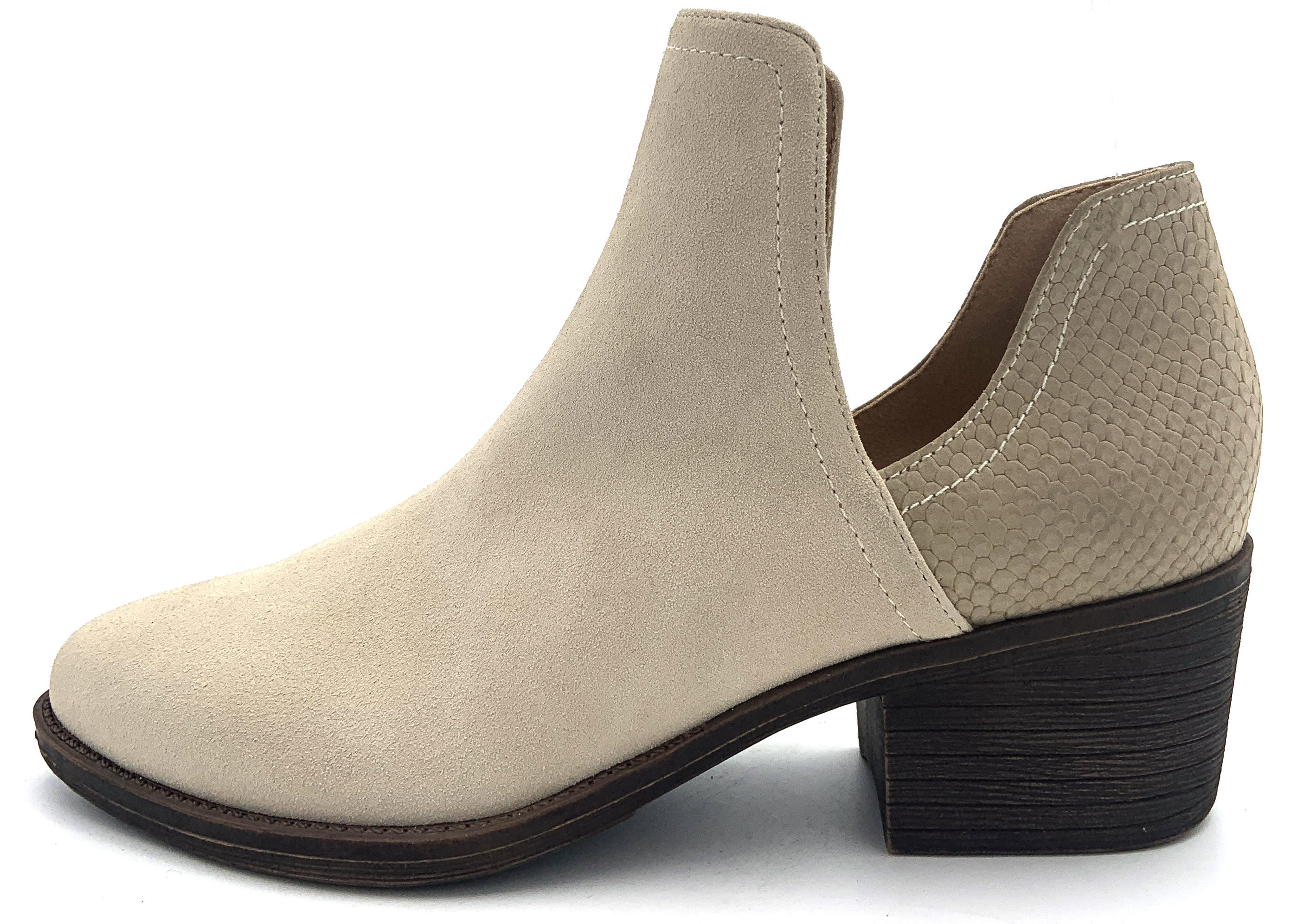 Customized Ladies Ankle Boots With Mid Calf Height High Heel