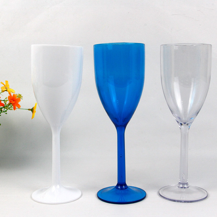 9oz Clear Solid Plastic Champagne Glasses For Parties Customized Color Logo