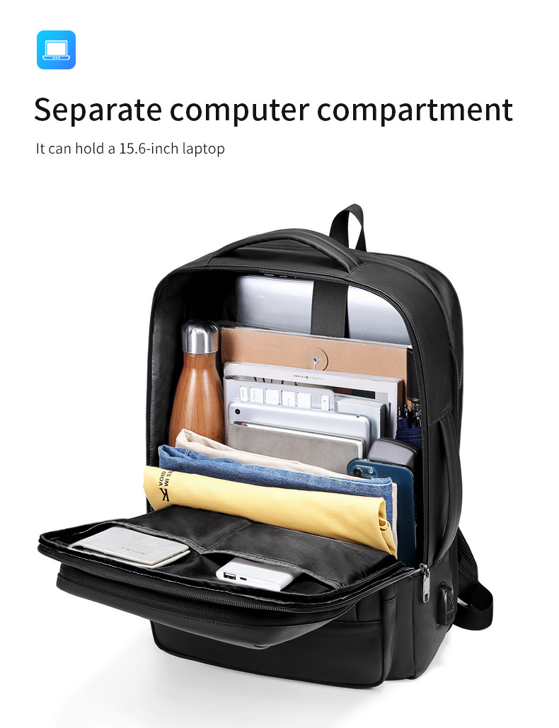 Factory hot sell bag custom logo usb waterproof notebook wholesale men 15.6 inch laptop bag travel school laptop backpack