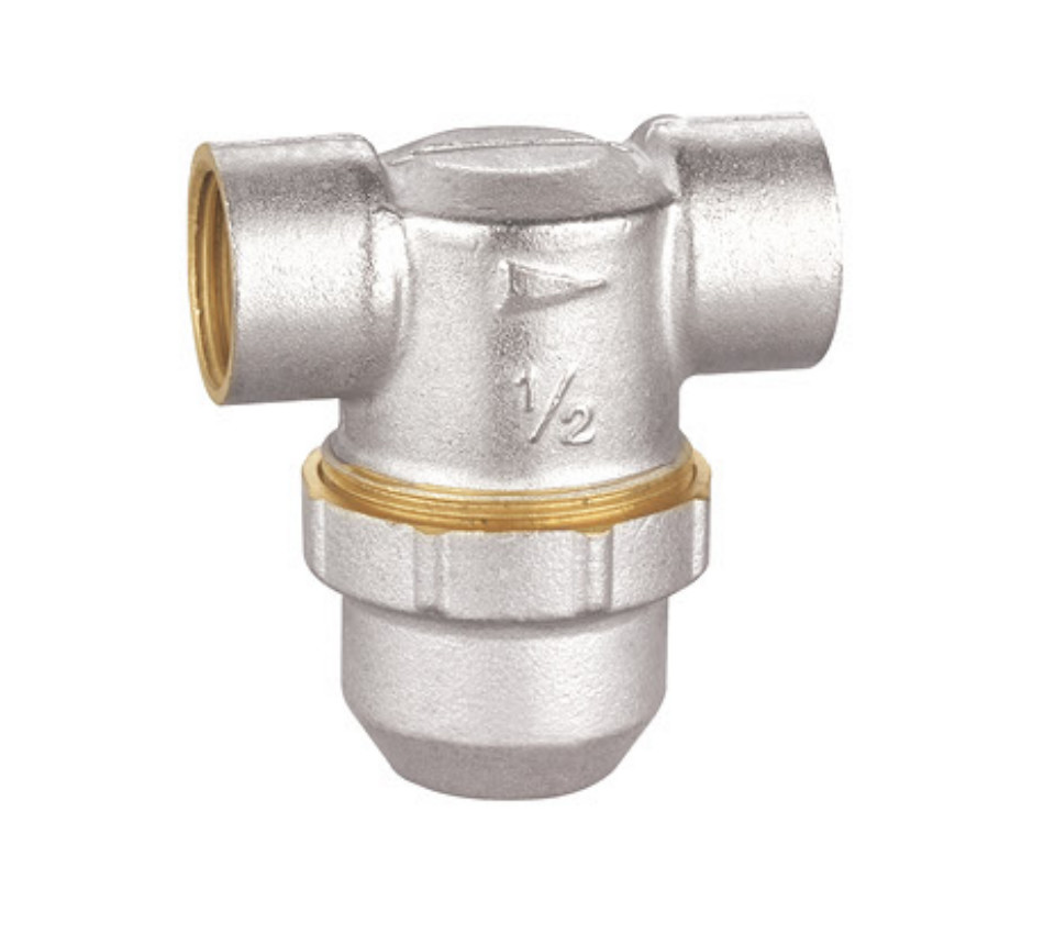 HPB57-3 Brass Material 1/2 inch 3/4 inch T strainer Brass Filter Valve with Low Maintenance and PTFE Seal Material