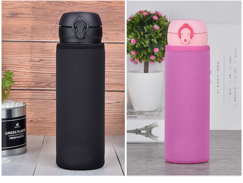 Solid Color Insulated Neoprene Water Bottle Cover