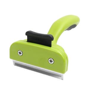 Green Dog Deshedding Tool Sustainable Self Cleaning Cat Brush