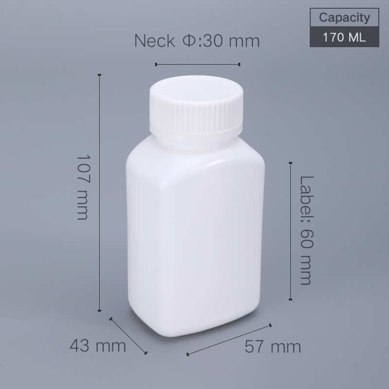 Plastic Screw Cap 100ml Bottle for Pill Capsule Tablet Storage UMETASS HDPE Material