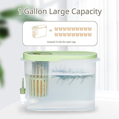 3.9L Cold Kettle with Faucet Large Capacity Double Filtration Space Save Drink Dispenser Water Jug Cold Water Pitcher