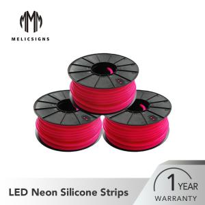 China 50 Meter 12mm Thickness Rose Red 5050 SMD LED Neon Flex Strip wholesale