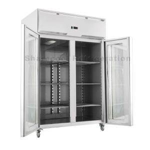 China Monoblock R404a Stainless Steel Upright Freezer Defrosting Glass Door wholesale
