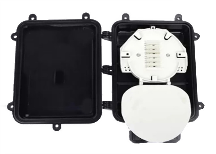 Black FTTH Optical Fiber Cable Joint Closure PP+GF Material