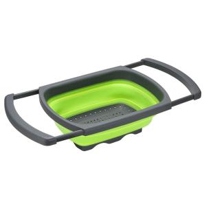 China BPA Free Square Silicone Collapsible Colander Strainer wholesale
