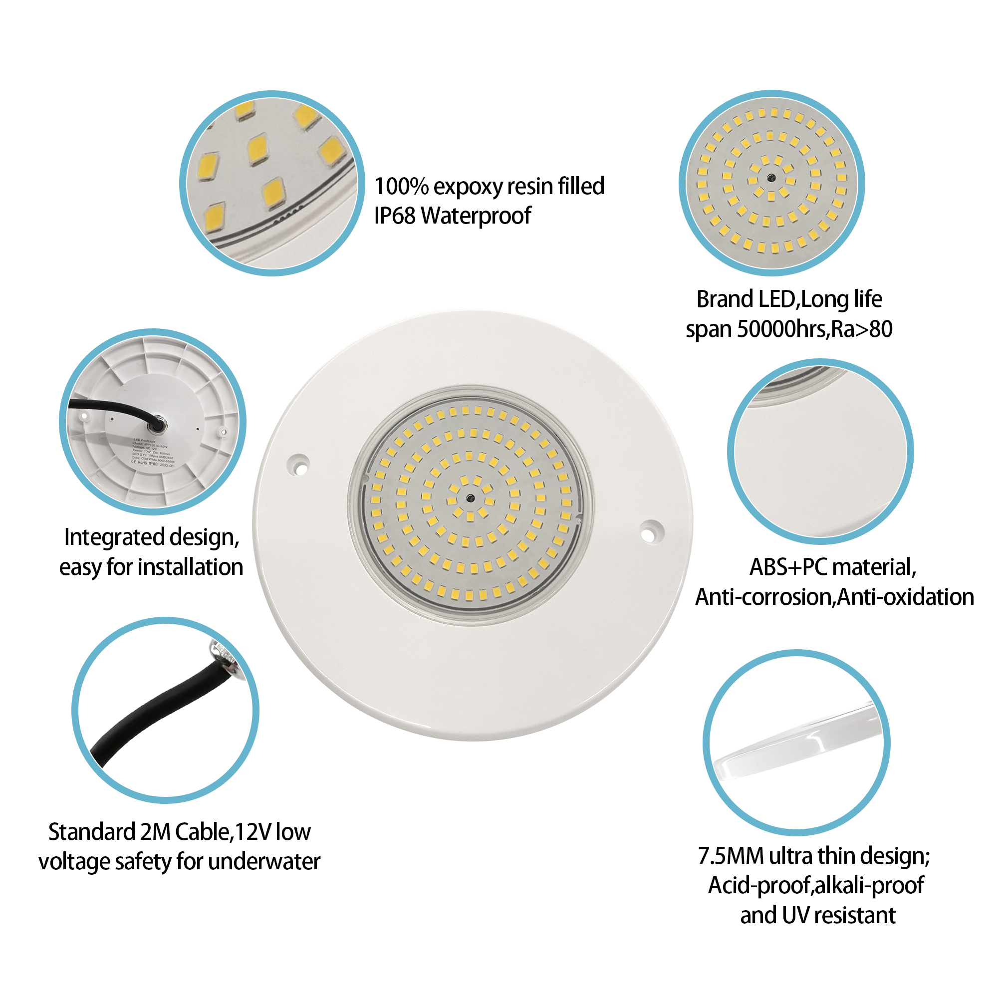 Underwater LED Pool Light PAR56 JP110 6W AC12V 7.5mm 10W 18W 25W 35W