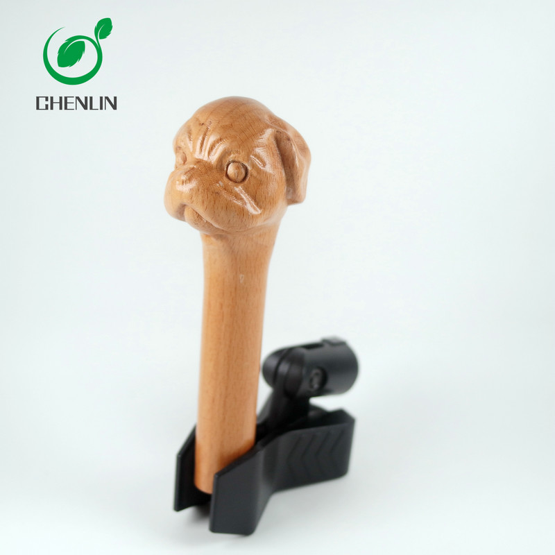 Craft Curved Animal Carved Umbrella Handle Solid Wood Material ISO9001