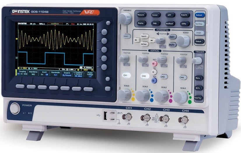 100MHz 4 Channel Digital Storage Oscilloscope Lightweight High Performance