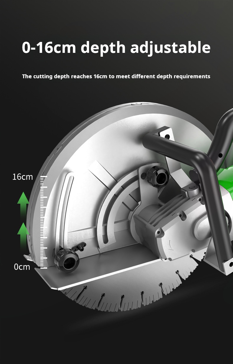 135mm Cutting Depth Stone Floor Cutting Machine Plug-in Power Supply
