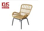Yellow Sunscreen Outdoor Dining Room Furniture Plastic Rattan Weave Dining Chair