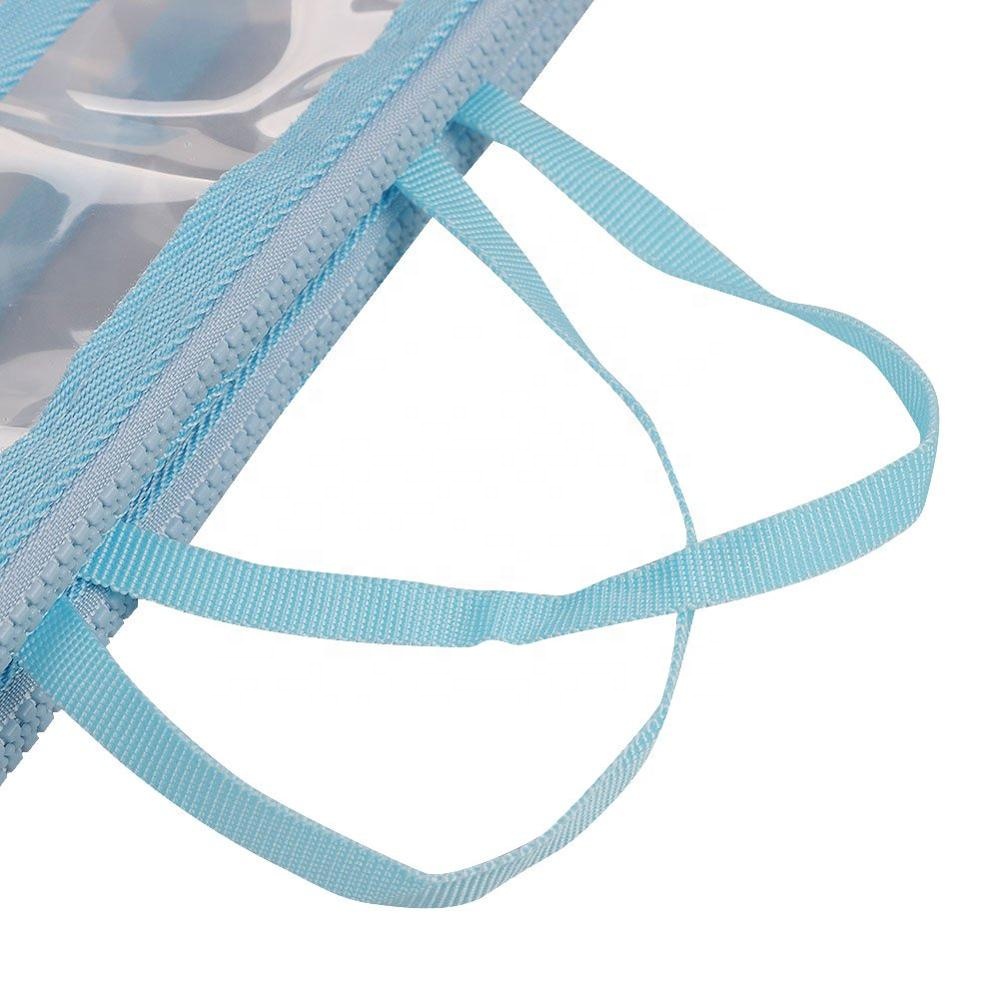 Biodegradable Pvc Zipper Pouch , Transparent Cosmetic Bag Easy Cleaning