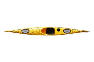 China LLDPE Adult Sit Inside Fishing Kayak , Open Deck Kayak Beautiful Streamlined Shaped wholesale
