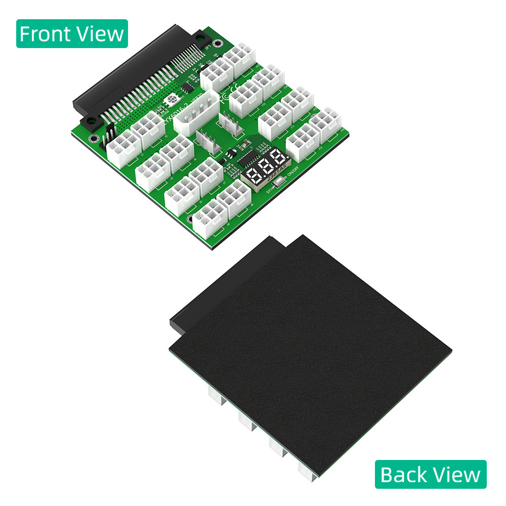 16 Ports 12V PCI-E 6Pin Server Power Supply Breakout Board for Daier 750W 1100W 1600W 2000W 2400W Synchronization Connector