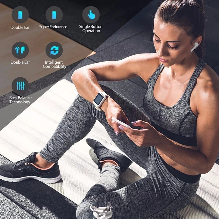 New Inventions Design Head Phone Headset I7s Ipods Tws Earbuds Bluetooth Headphones Wireless